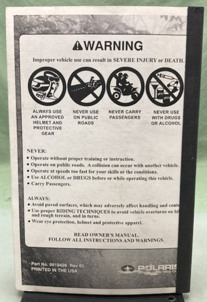 Polaris 9919426 Sportsman 700 EFI Owner's Manual 2005 Genuine