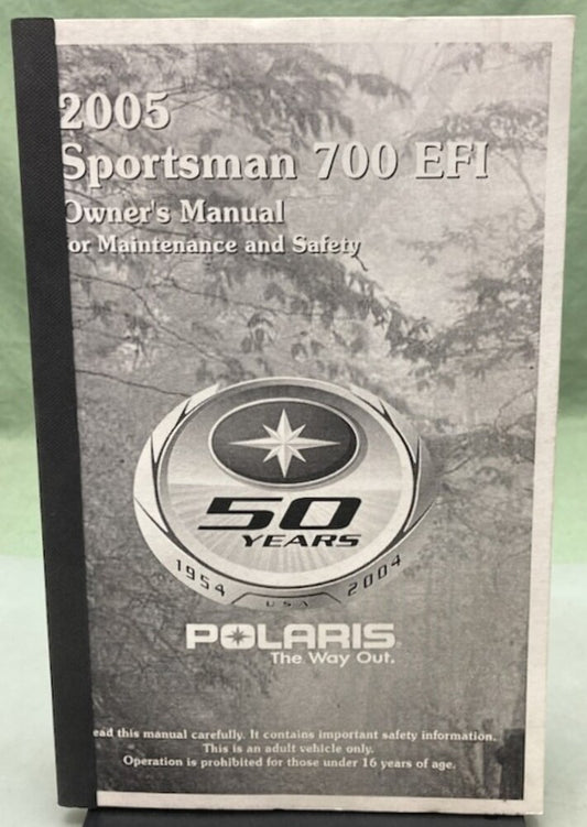 Polaris 9919426 Sportsman 700 EFI Owner's Manual 2005 Genuine