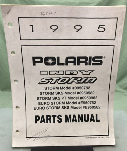 Polaris 9912901 Indy Storm Parts Manual 1995 Genuine