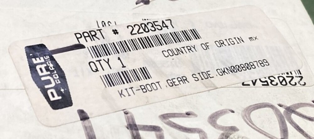 Polaris 2203547 Kit, Boot, Gear, Side New Genuine Incomplete Kit