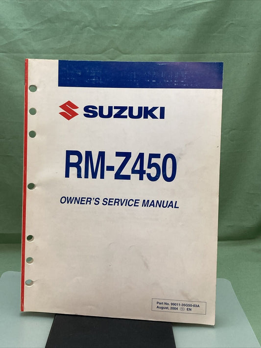 GENUINE SUZUKI 99011-35G50-03A OWNER'S SERVICE MANUAL RM-Z450