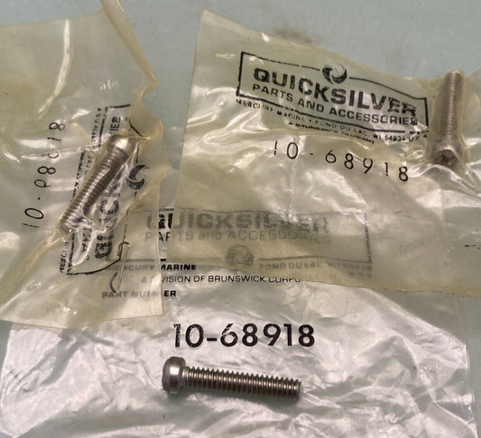 QTY 3 NEW GENUINE MERCURY QUICKSILVER 10-68918 SCREW