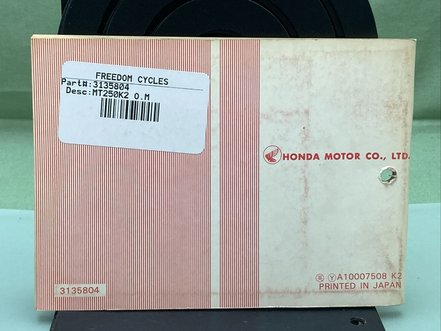 GENUINE HONDA 3135804 MT250 OWNER'S MANUAL '76