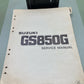 GENUINE SUZUKI SR-8200 E-3 GS850G SERVICE MANUAL 1979