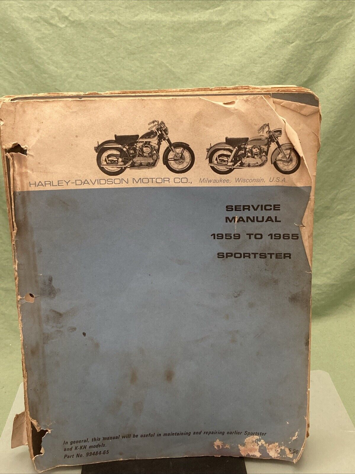 HARLEY DAVIDSON SPORTSTER SERVICE MANUAL 1959-1965