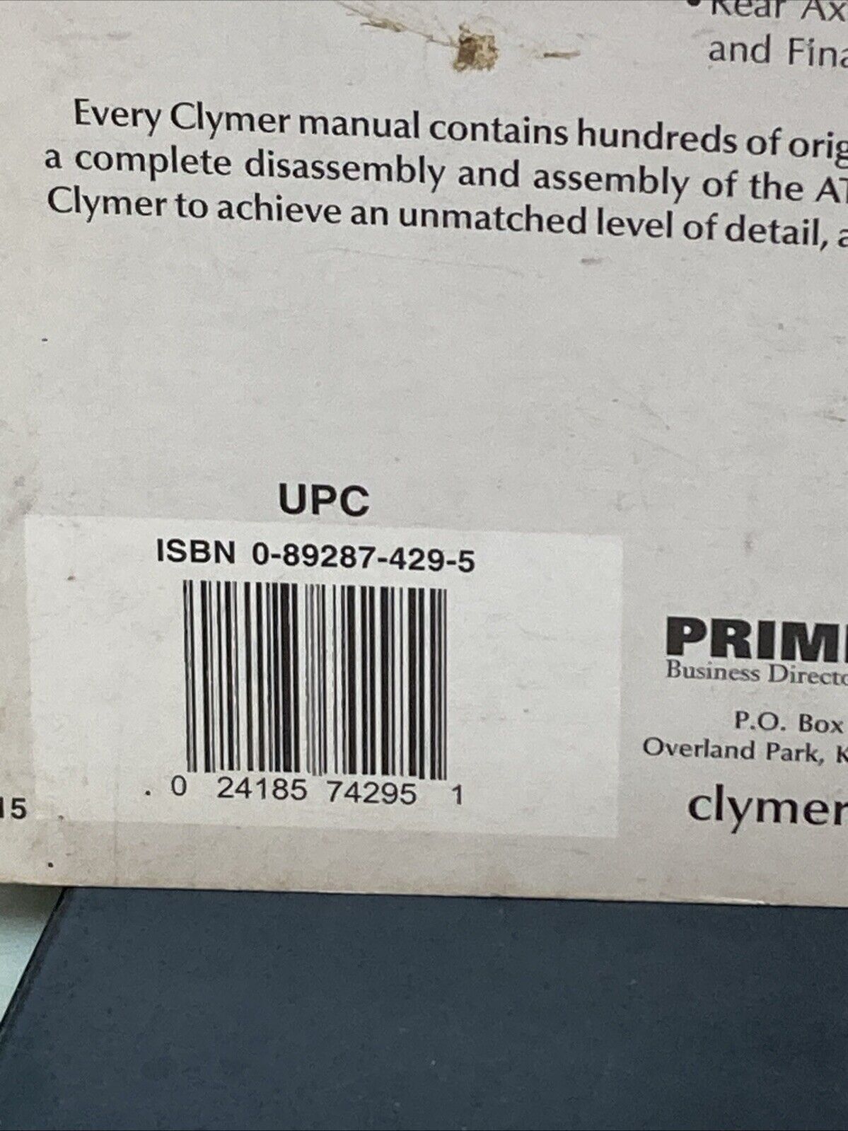 GENUINE CLYMER M455 HONDA SHAFT DRIVE ATC250 & FOURTRAX 200-250 '84-'87 MANUAL