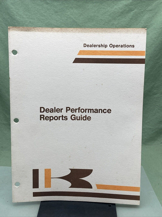 GENUINE KAWASAKI DEALERSHIP OPERATIONS DEALER PERFORMANCE REPORTS GUIDE