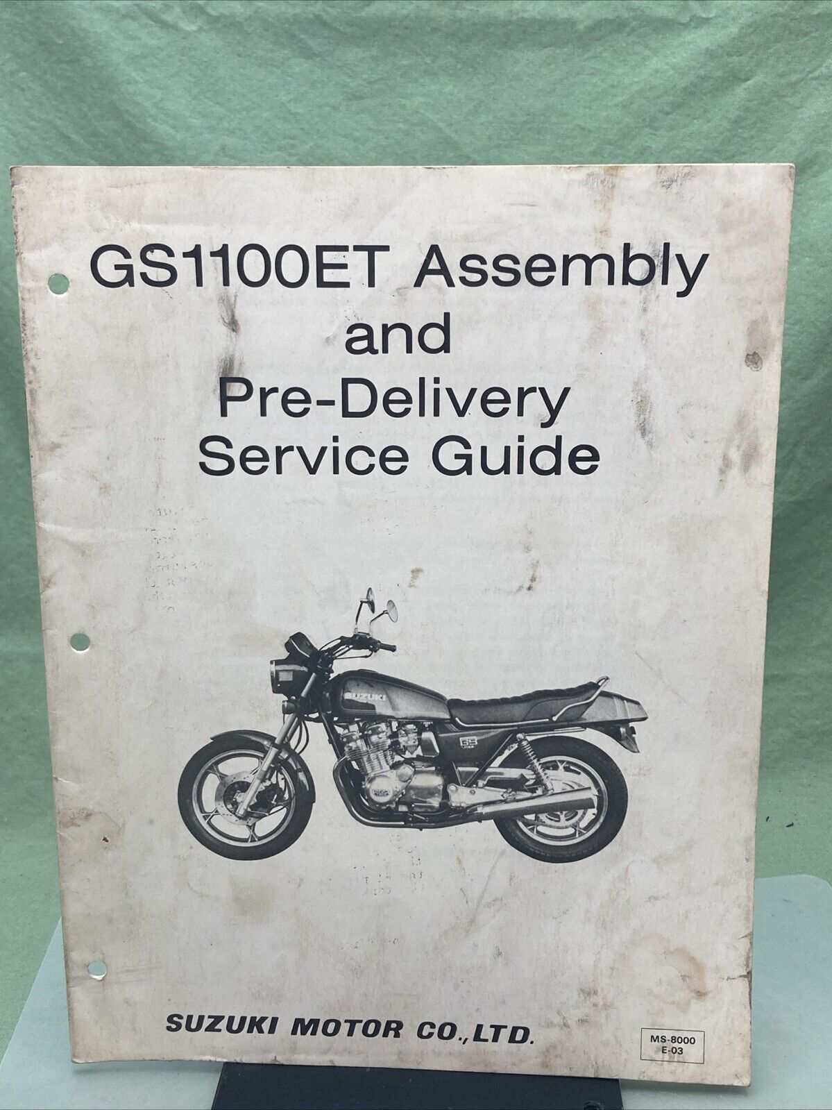 GENUINE SUZUKI MS-8000E-03 GS1100ET ASSEMBLY AND PRE-DELIVERY SERVICE GUIDE