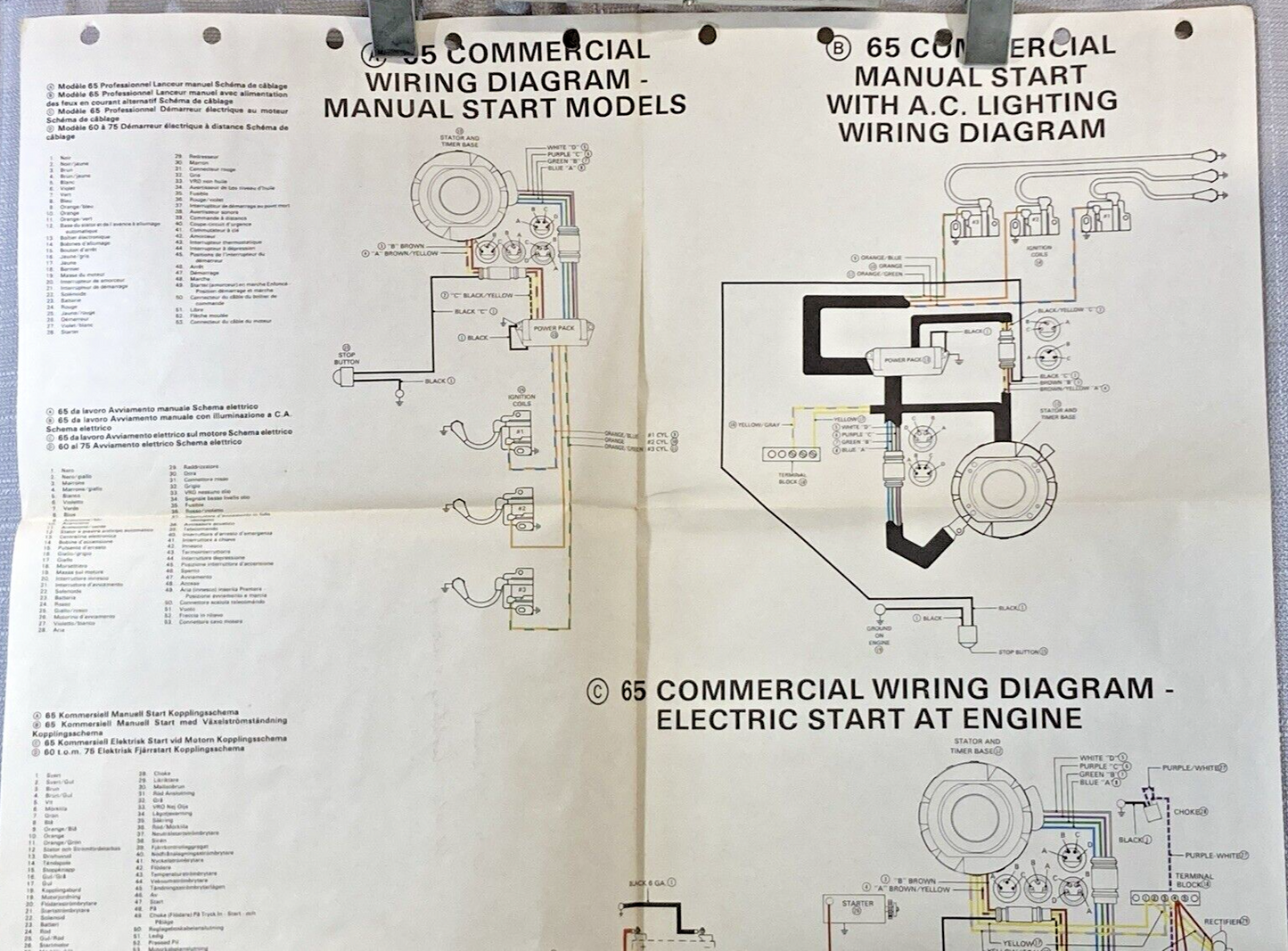 REPLACES OMC OUTBOARD MARINE 65 COMMERCIAL 60-75 REMOTE START WIRING DIAGRAM