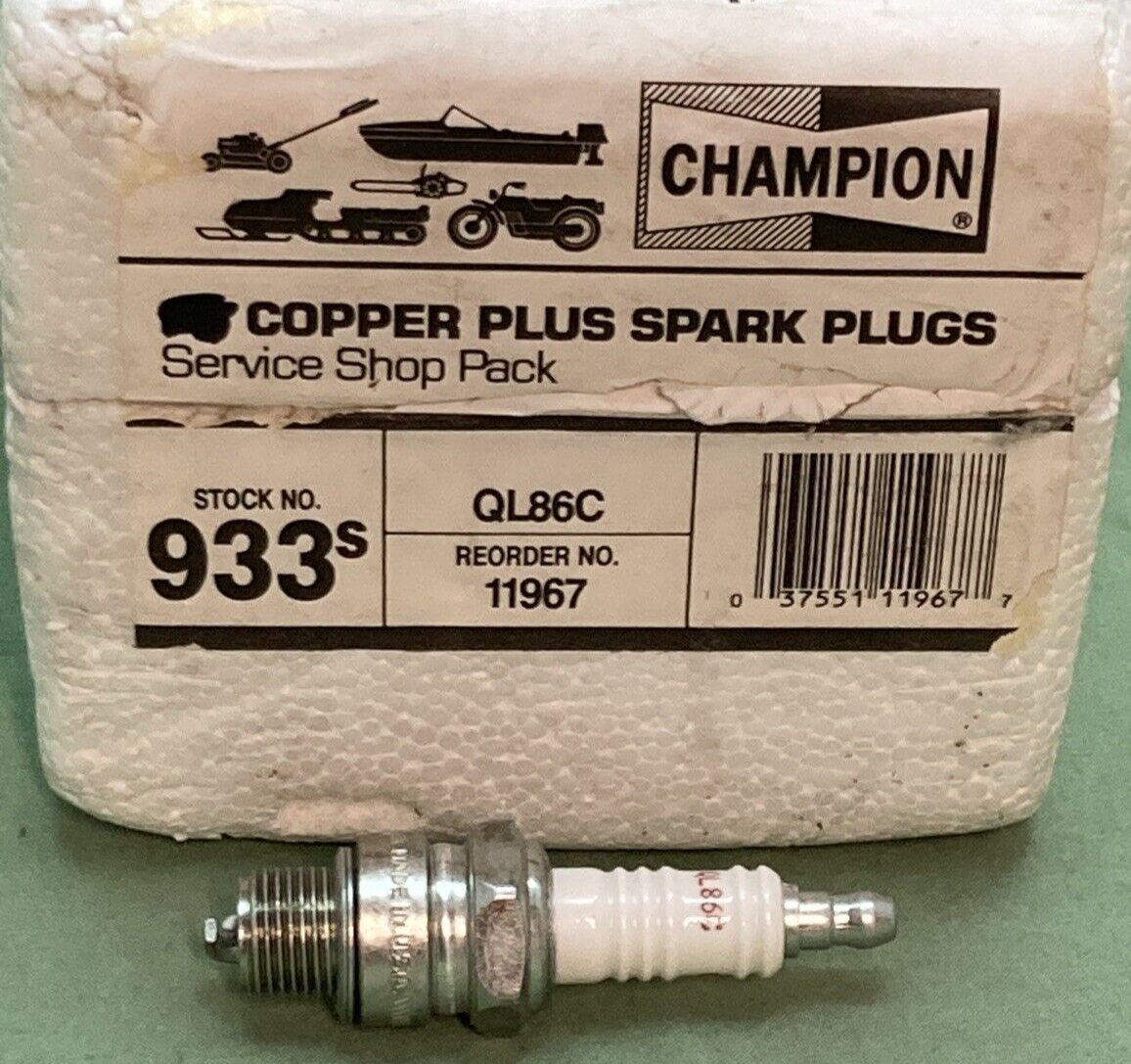 QTY 24 NEW GENUINE CHAMPION QL86C SPARK PLUG 933 COPPER PLUS SERVICE SHOP PACK