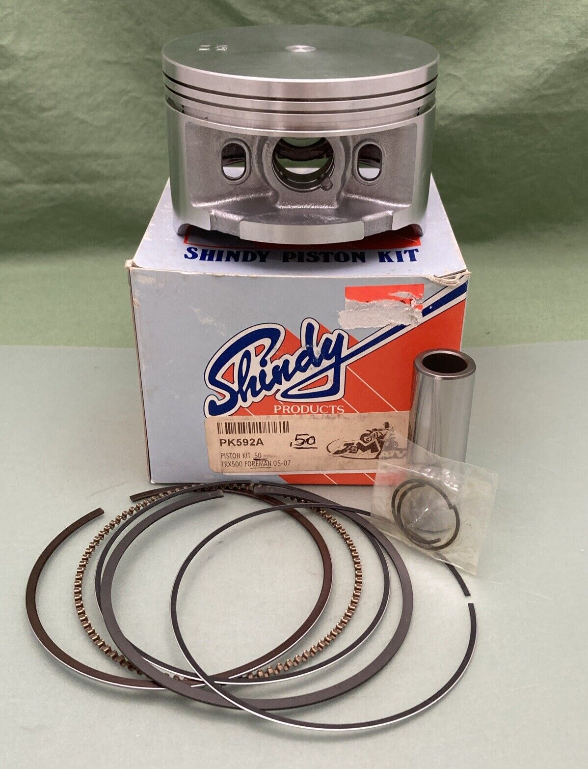 NEW GENUINE SHINDY PK592A TRX500 FOREMAN 05-07 .50 PISTON KIT