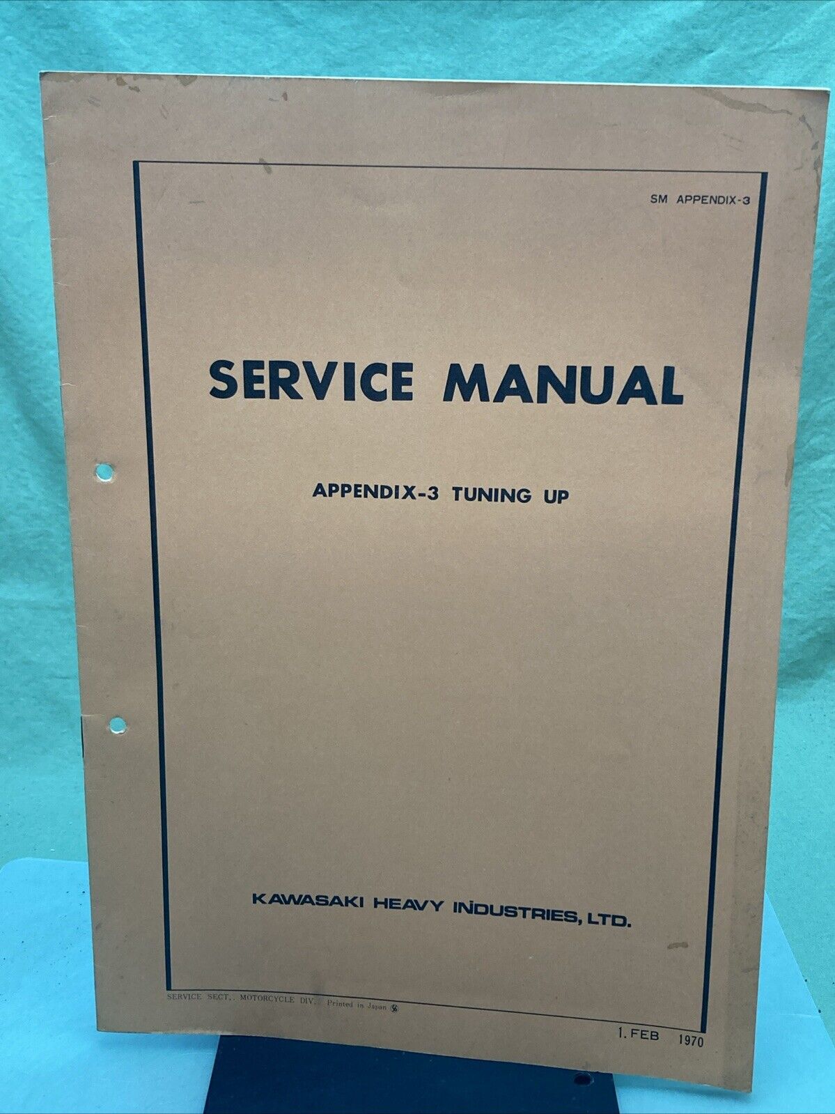 GENUINE KAWASAKI SERVICE MANUAL APPENDIX-3 TUNING UP 1970