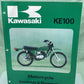 GENUINE KAWASAKI 99931-1025-01 KE100 MOTORCYCLE ASSY AND PREP MANUAL 1977/78