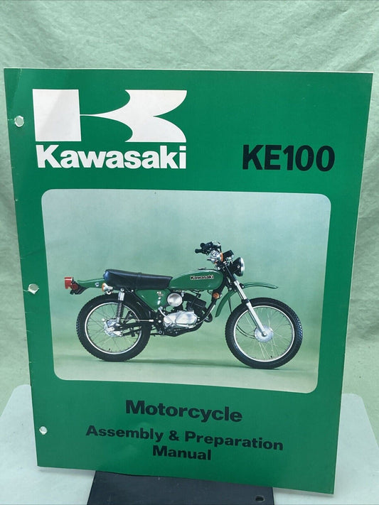 GENUINE KAWASAKI 99931-1025-01 KE100 MOTORCYCLE ASSY AND PREP MANUAL 1977/78