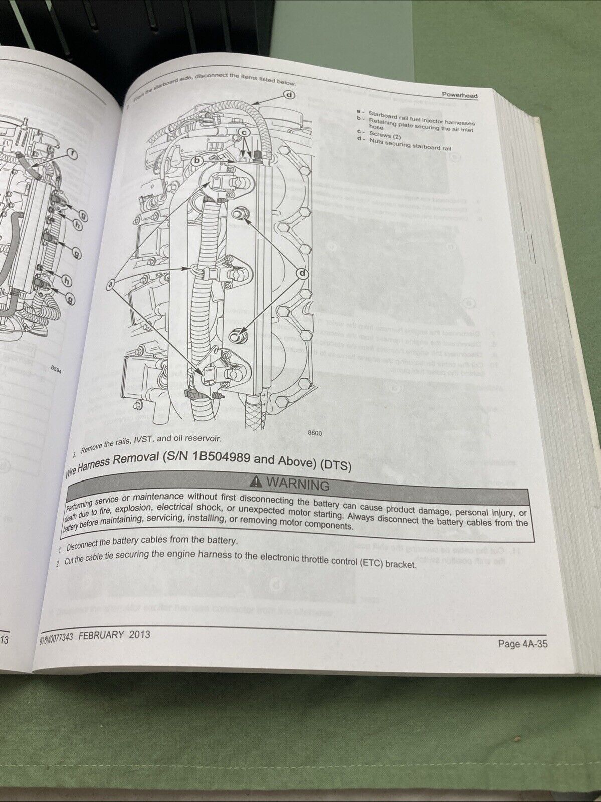 GENUINE MERCURY 90-8M0077343 OPTIMAX 200/250 SERVICE MANUAL 2013