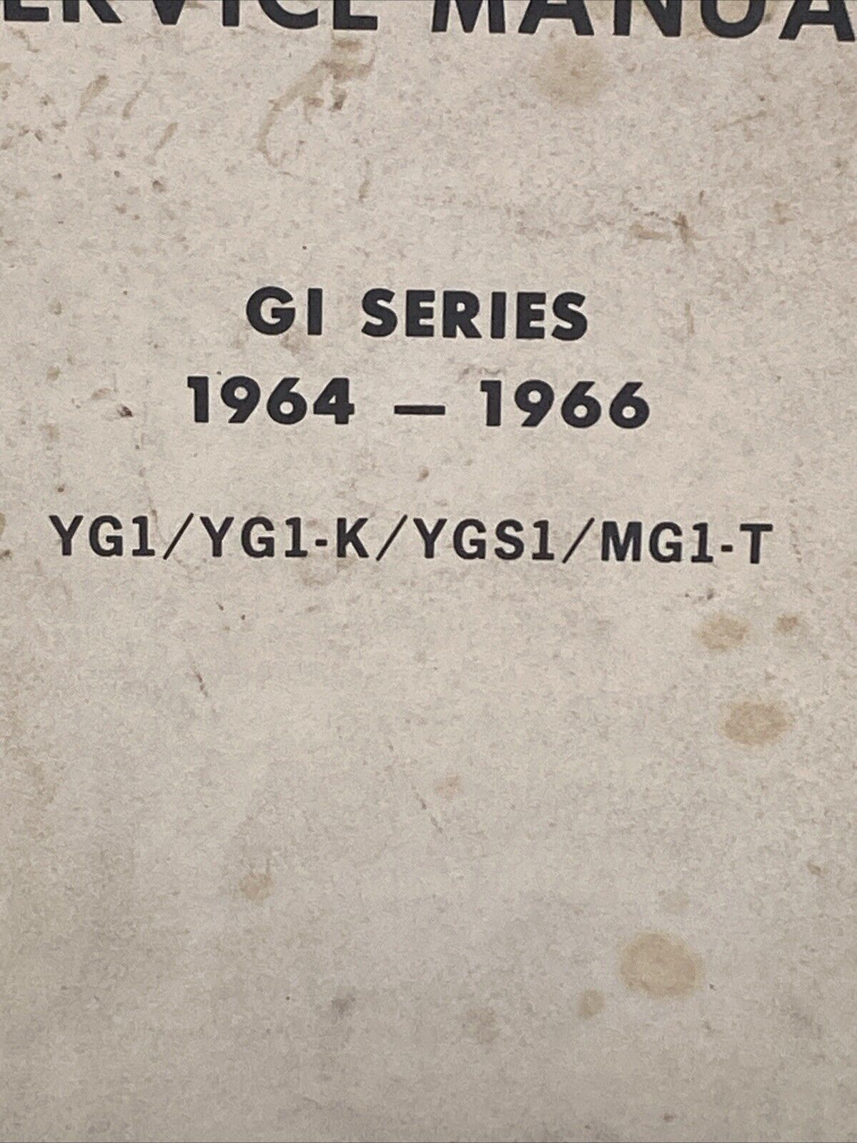 GENUINE YAMAHA LIT-1161-122-99 GI SERIES SERVICE MANUAL 1971 2ND EDITION REVISED