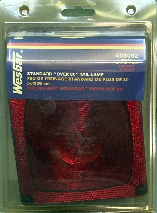 NEW GENUINE WESBAR 403062 "Over 80" Right Curbside Tail Light Trailer