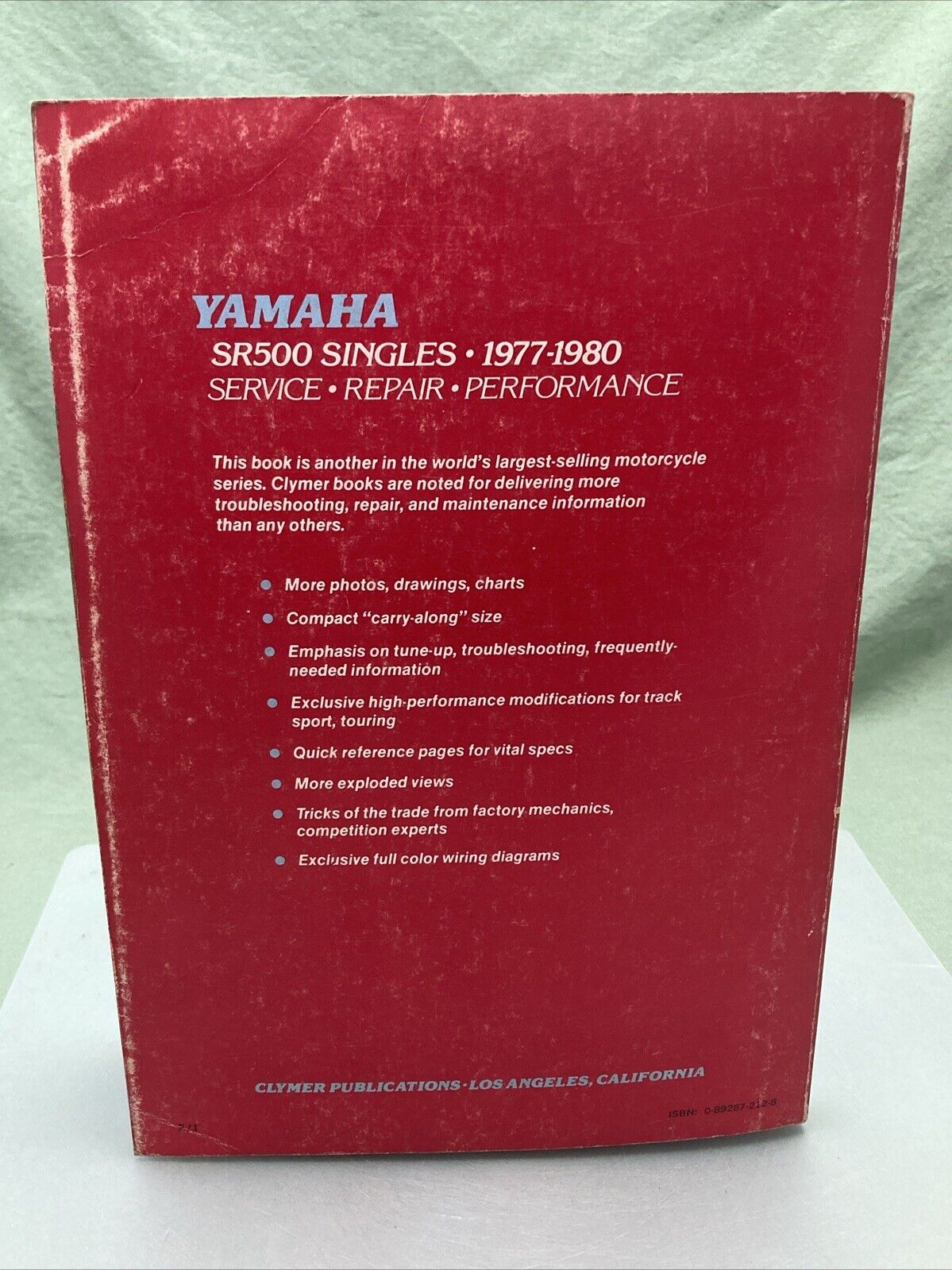 CLYMER M407 SR500 SINGLES 77-80 SERVICE MANUAL YAMAHA