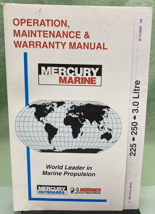 GENUINE MERCURY MARINE 90-10128990 OPERATION MAINTENANCE WARRANTY MANUAL 1998