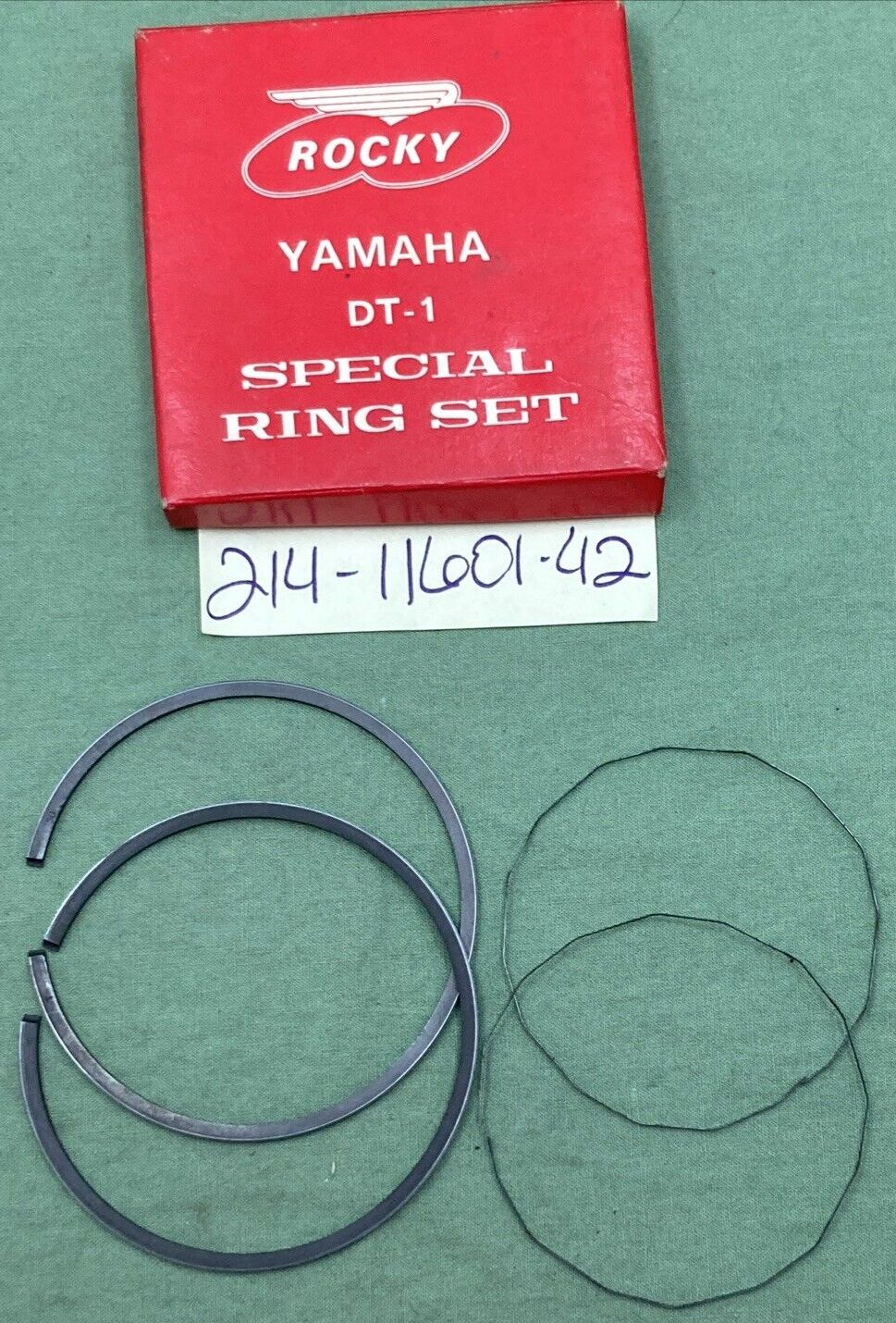 NEW GENUINE ROCKY YAMAHA 214-11601-42 PISTON RING SET DT-1 4TH 1.00 O/S