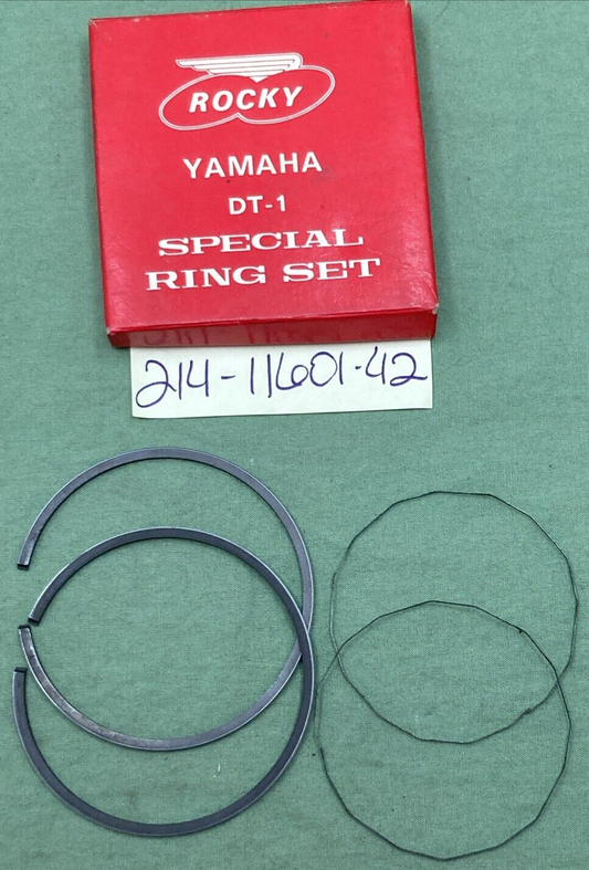 NEW GENUINE ROCKY YAMAHA 214-11601-42 PISTON RING SET DT-1 4TH 1.00 O/S