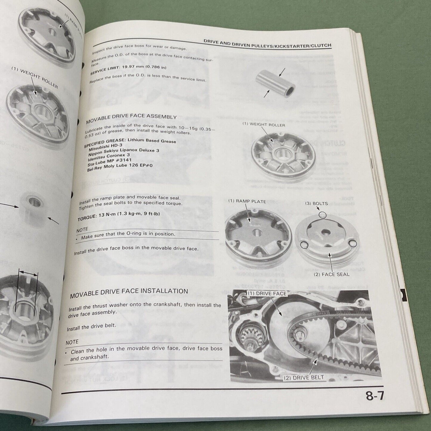 HONDA 61GS701 SA50 ELITE 50 LX SERVICE MANUAL