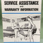 GENUINE MERCURY 90-13532-1 SERVICE ASSISTANCE & WARRANTY INFORMATION 1985