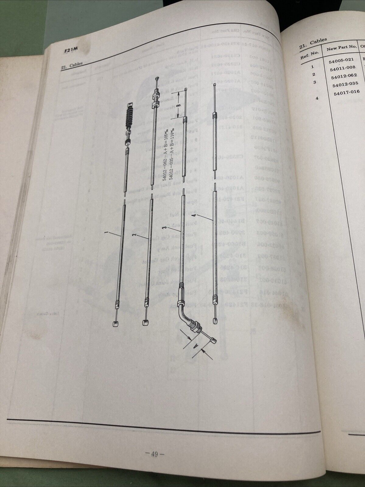 GENUINE KAWASAKI PARTS CATALOG 250 MODEL F21M NO. 6921