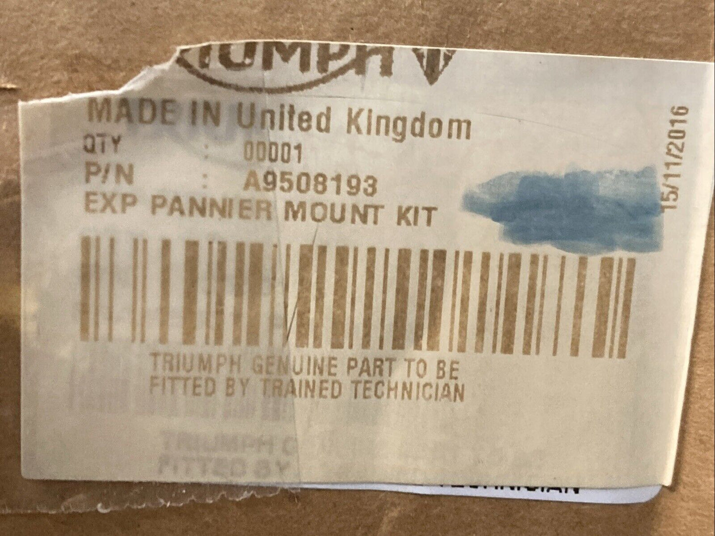 NEW GENUINE TRIUMPH A9508193 Pannier Mounting Kit Tiger 1200 Expedition