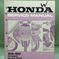 GENUINE HONDA 61KAB01 CH250/ELITE 250 SERVICE MANUAL '89-'90