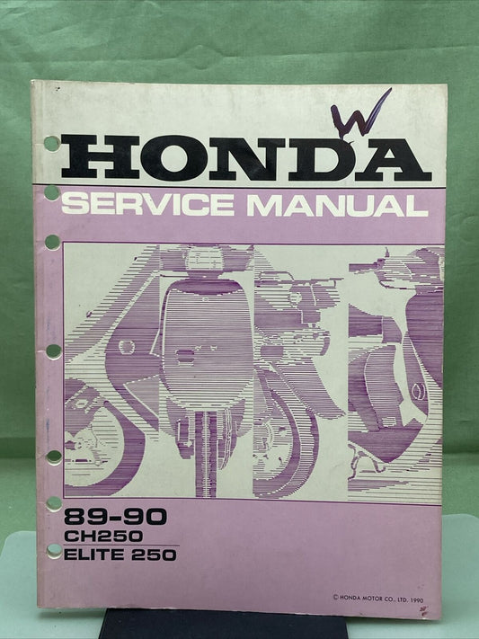 GENUINE HONDA 61KAB01 CH250/ELITE 250 SERVICE MANUAL '89-'90