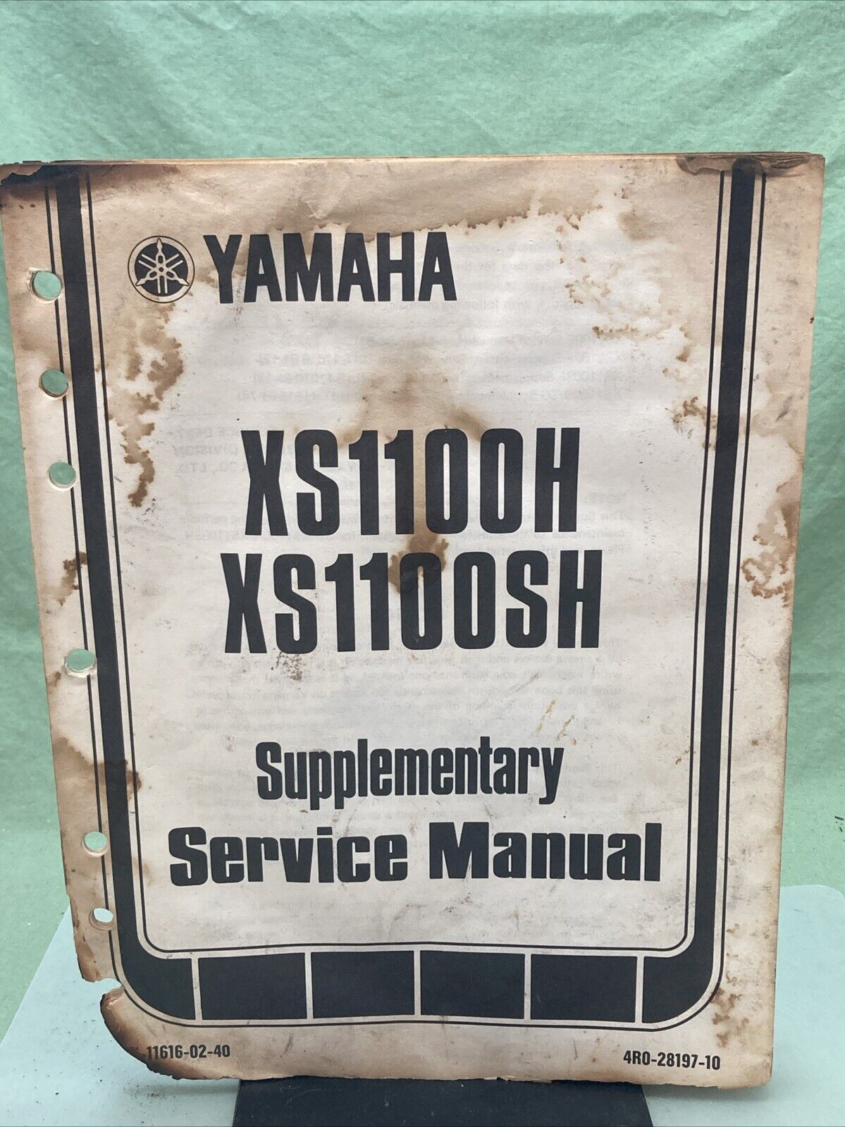 GENUINE YAMAHA LIT-11616-02-40 XS1100H XS1100SH SUP. SERVICE MANUAL 4R0-28197-10