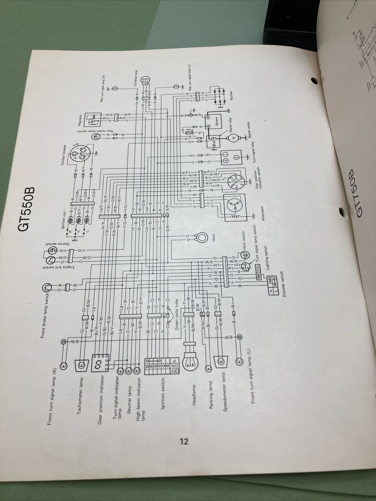 GENUINE SUZUKI 99923-00733 WIRING DIAGRAMS 1977