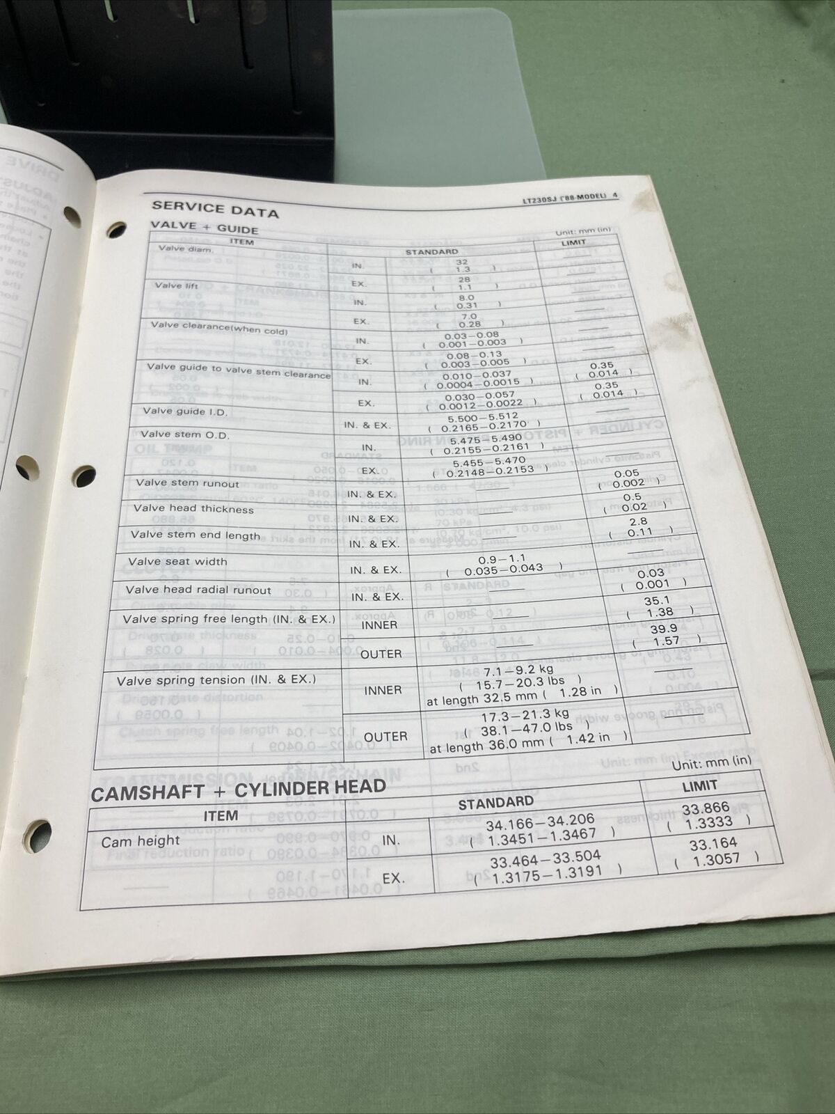 GENUINE SUZUKI 99501-42080-01E SUPPLEMENTARY SERVICE MANUAL LT230S