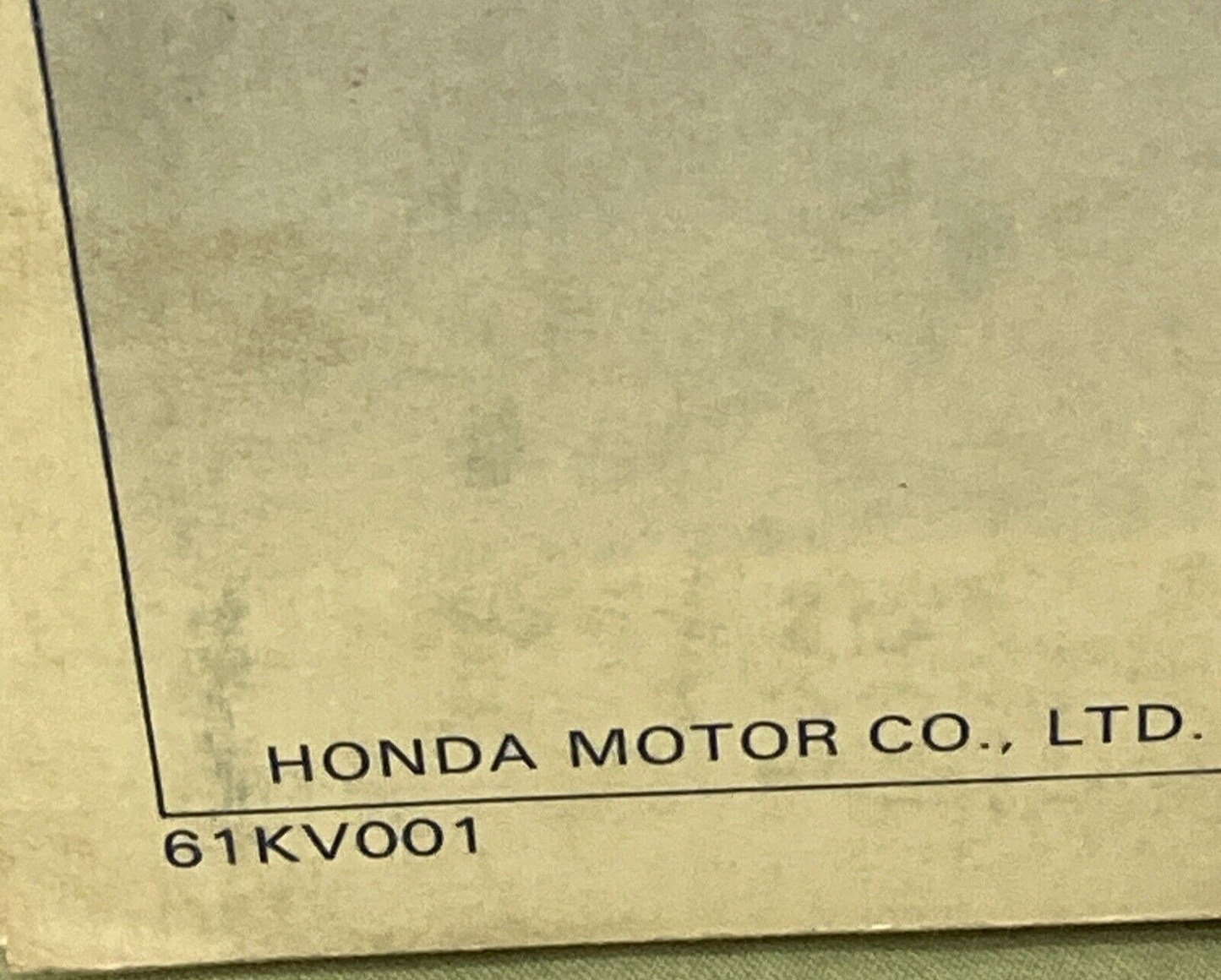 HONDA 61KV001 HONDA VTR VTR 250 SERVICE MANUAL 88-89