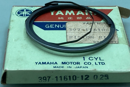 NEW GENUINE YAMAHA 397-11610-12 PISTON RING SET 0.25