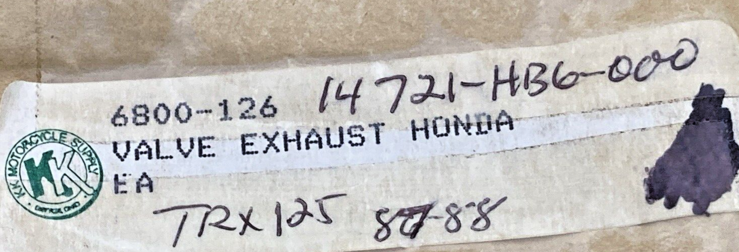 NEW REPLACES HONDA 14721-HB6-000 VALVE, EX.