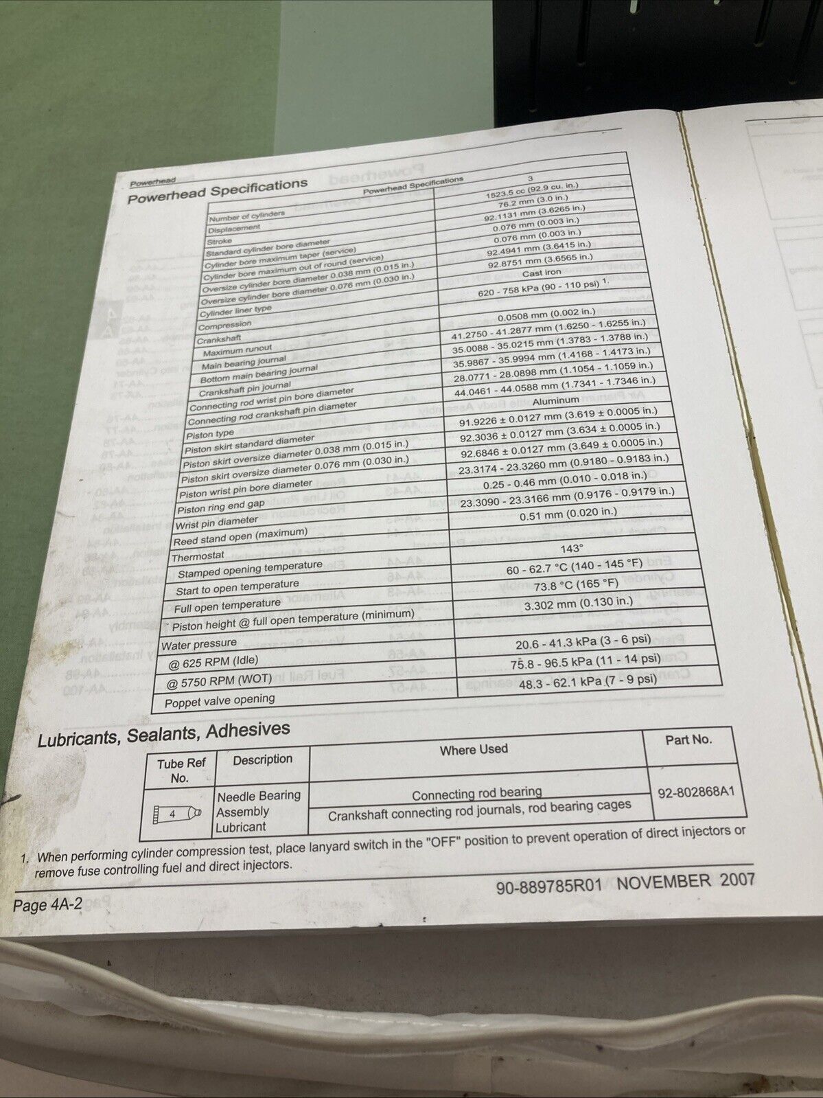 GENUINE MERCURY 90-889785R01 75, 90, 115 OPTIMAX SERVICE MANUAL 2007