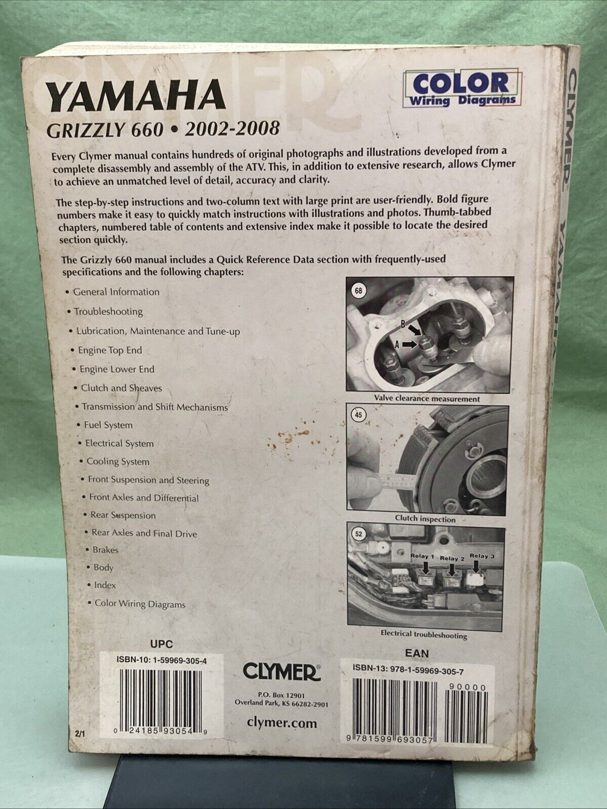 GENUINE CLYMER M285-2 YAMAHA GRIZZLY 660 REPAIR MANUAL 2002-2008