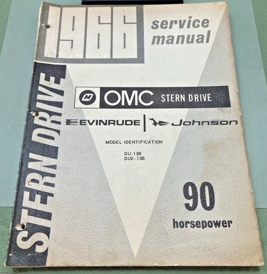 OMC JOHNSON EVINRUDE 381428 STERN DRIVE 90 HP SERVICE MANUAL 1966