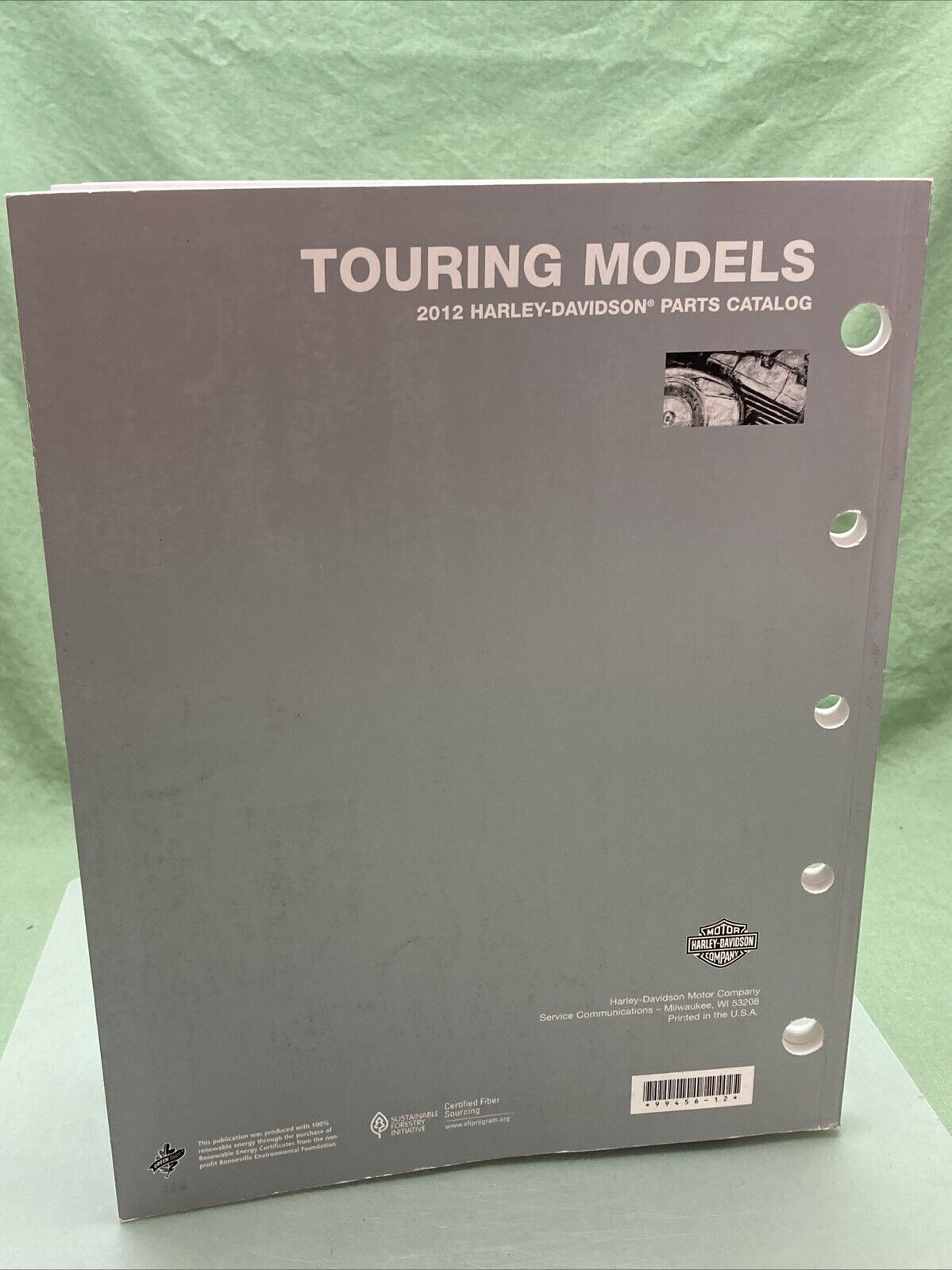 HARLEY DAVIDSON 99456-12 TOURING MODELS 2012 PARTS CATALOG