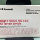 GENUINE KAWASAKI 99987-1377 BRUTE FORCE 750 4X4i ALL TERRAIN VEH OWNER'S MANUAL