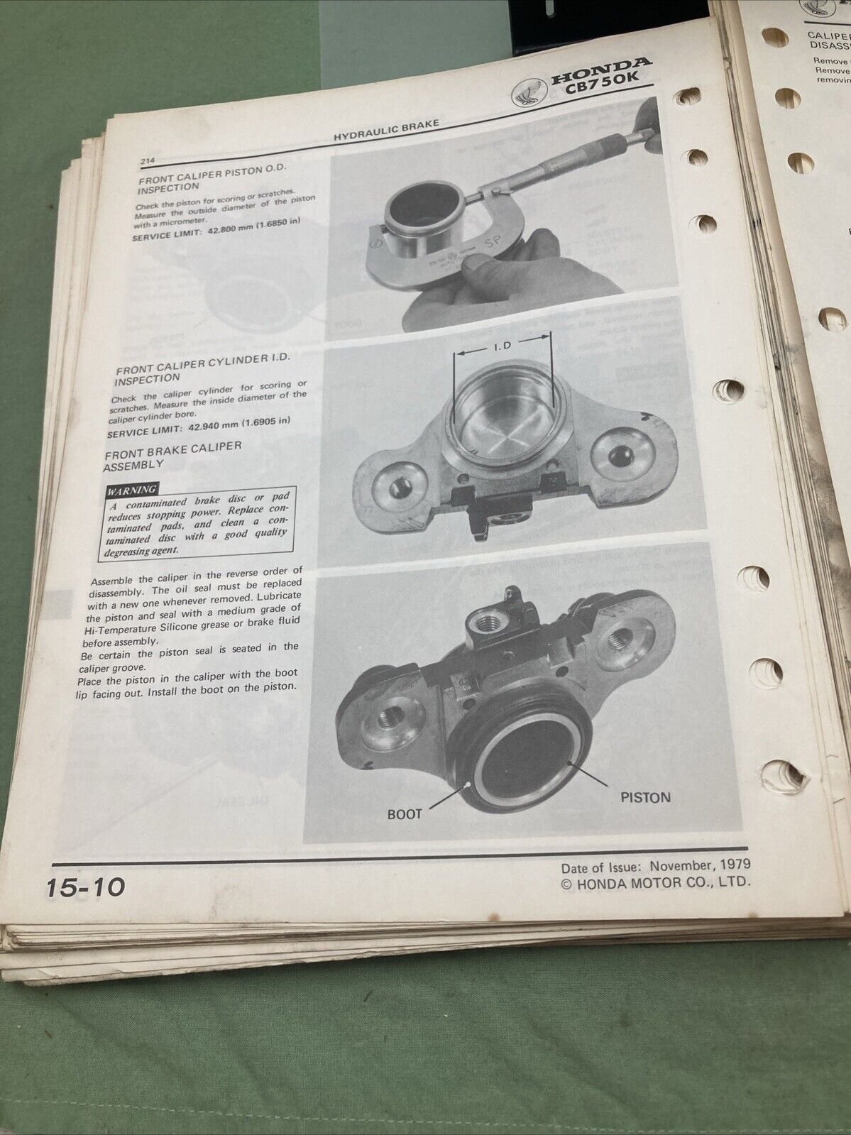 HONDA 6141000 CB750 K8 F3 SHOP MANUAL 1978