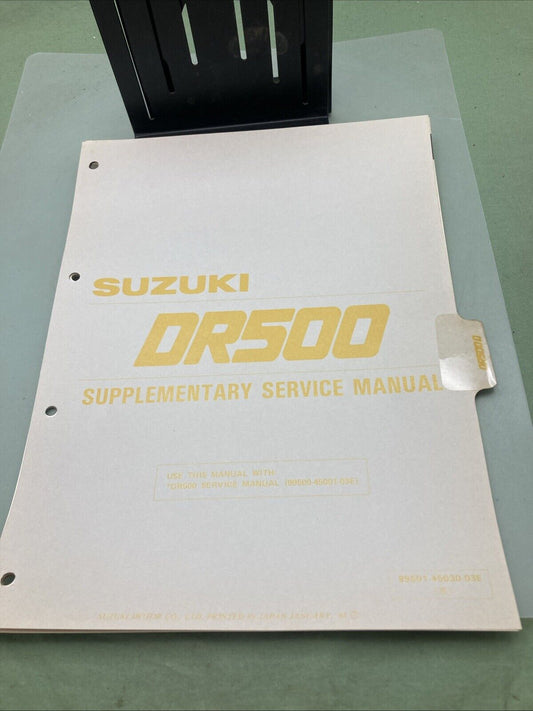 GENUINE SUZUKI 99501-45030-03E DR500 SUPPLEMENTARY SERVICE MANUAL 1983