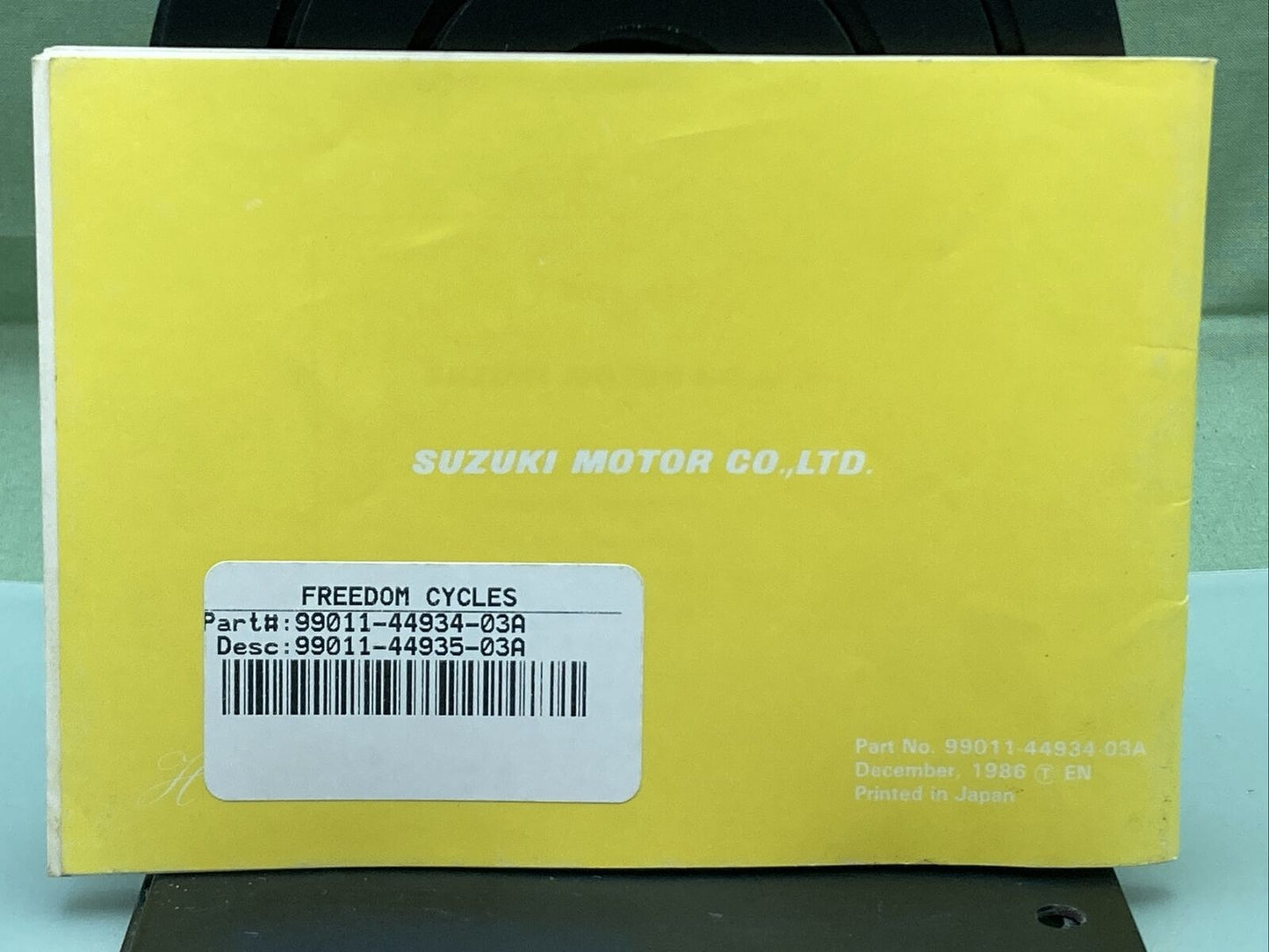 GENUINE SUZUKI 99011-44934-03A GS450L OWNER'S MANUAL