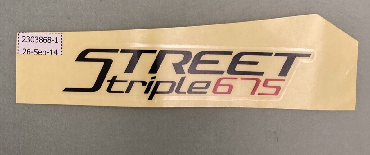 NEW GENUINE TRIUMPH T2303868 Decal, Rear Panel, Rh