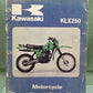 GENUINE KAWASAKI 99920-1075-01 KLX250 OWNER'S/SERVICE MANUAL