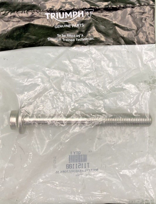 NEW GENUINE TRIUMPH T1151100  Bolt, Cyl Head, M12, Torx 55