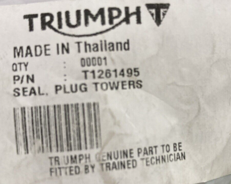 NEW GENUINE TRIUMPH T1261495 Seal, Plug Towers