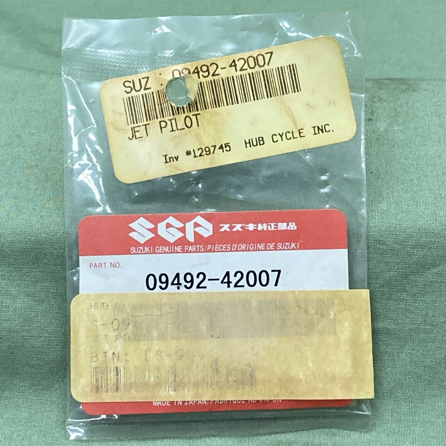 NEW GENUINE SUZUKI 09492-42007 CARBURETOR Jet, Pilot (42.5)